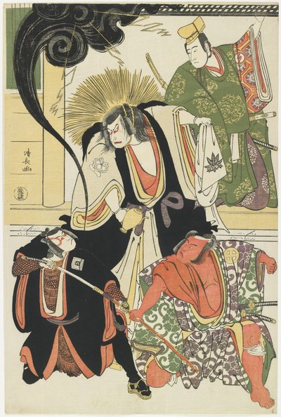 Scena dal dramma AKbuki Yukimotsutake furisode Genji, 1785 da Torii Kiyonaga